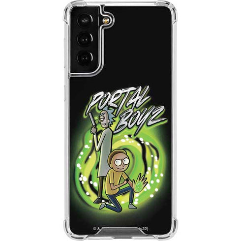 Adult Swim Rick and Morty Portal Boyz Galaxy S21 FE Clear Case